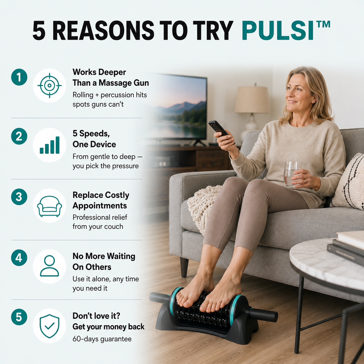 Pulsi™ Rolling Powered Massager